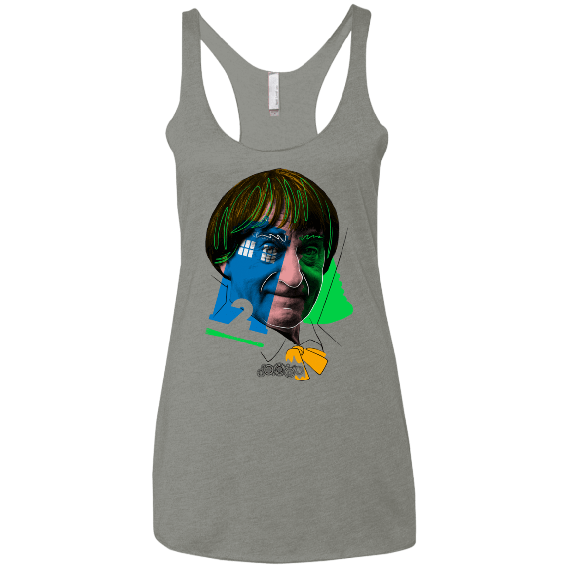 T-Shirts Venetian Grey / X-Small Doctor Warwhol 2 Women's Triblend Racerback Tank