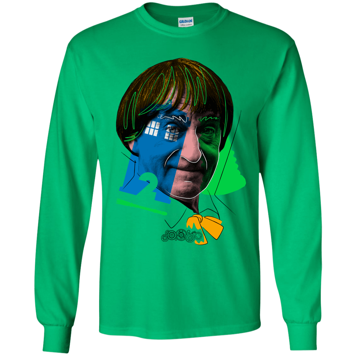 T-Shirts Irish Green / YS Doctor Warwhol 2 Youth Long Sleeve T-Shirt