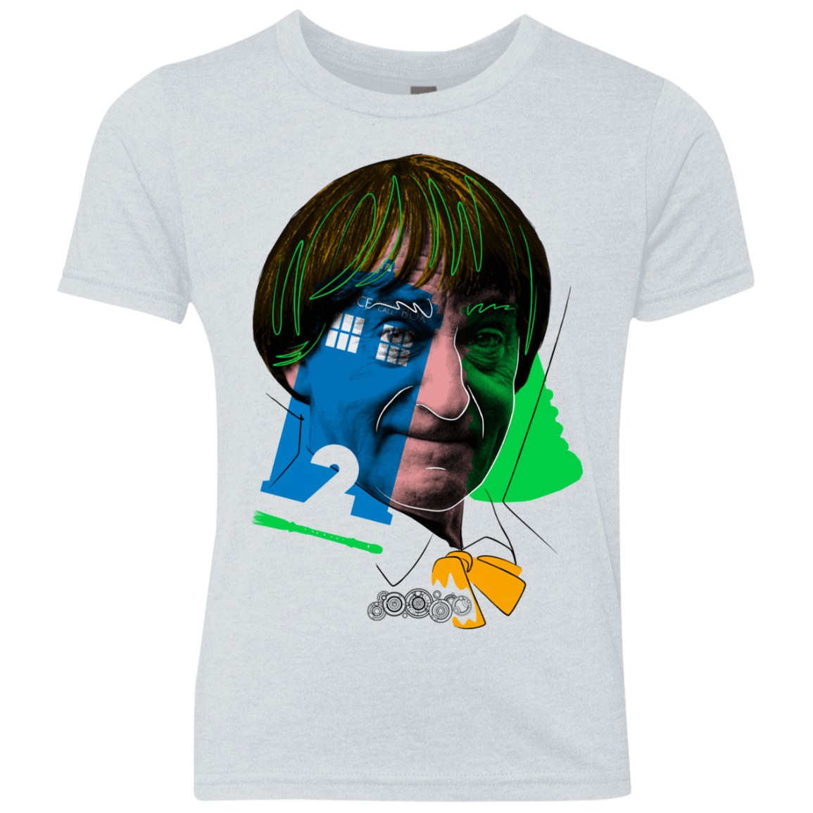 T-Shirts Heather White / YXS Doctor Warwhol 2 Youth Triblend T-Shirt