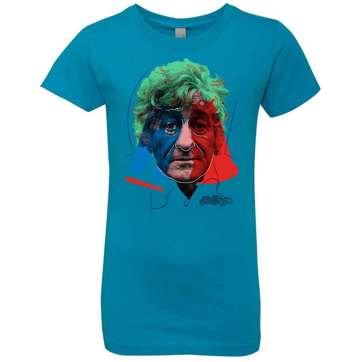 T-Shirts Turquoise / YXS Doctor Warwhol 3 Girls Premium T-Shirt