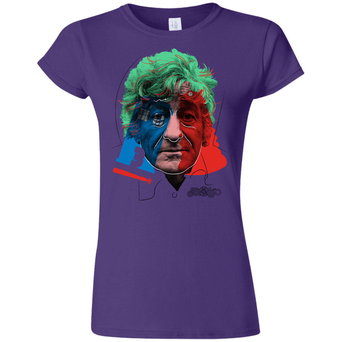 T-Shirts Purple / S Doctor Warwhol 3 Junior Slimmer-Fit T-Shirt