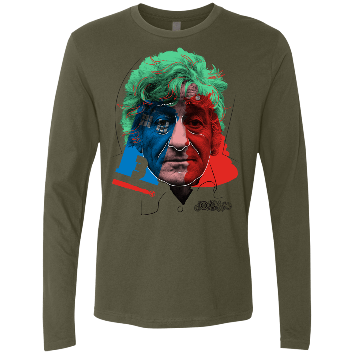 T-Shirts Military Green / S Doctor Warwhol 3 Men's Premium Long Sleeve