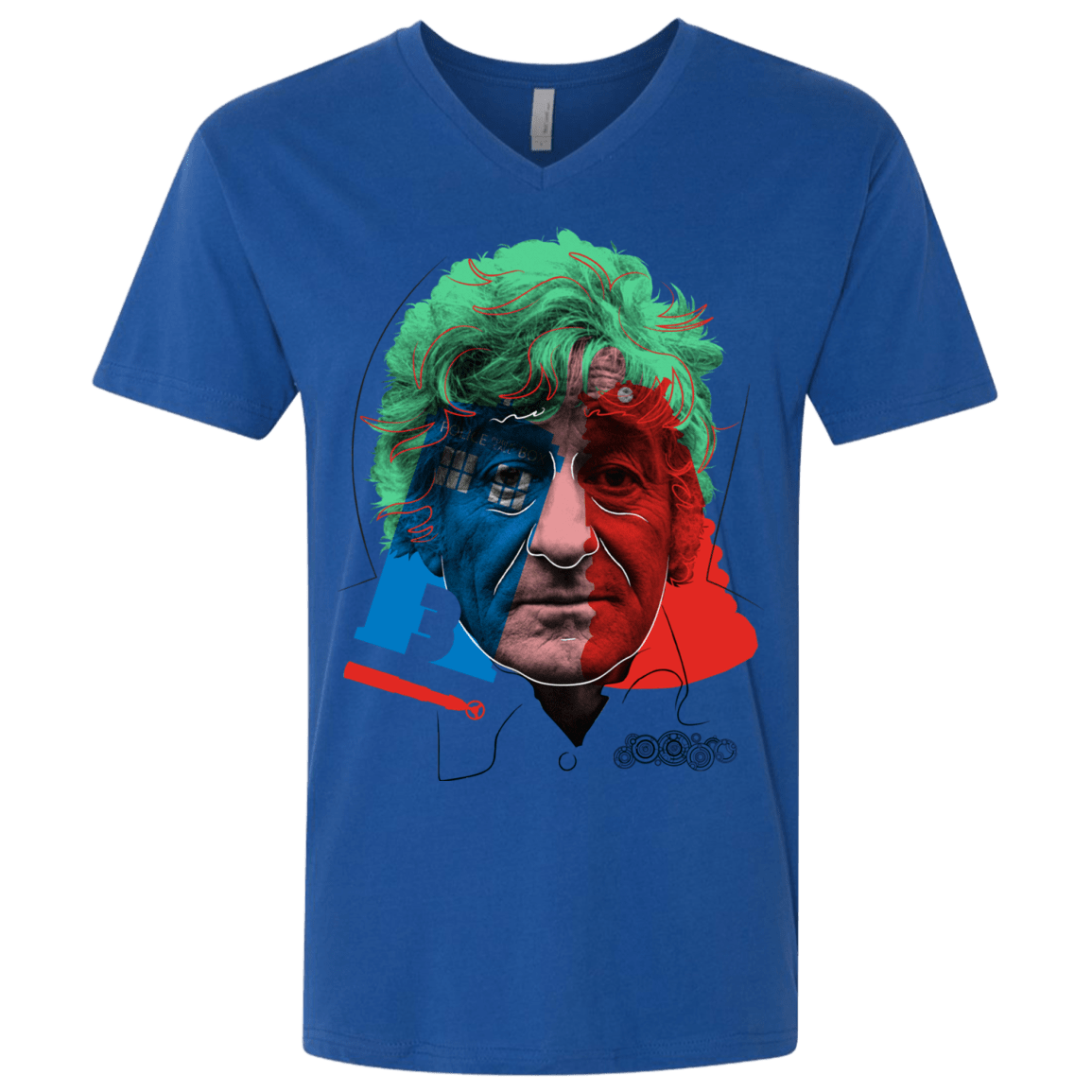 T-Shirts Royal / X-Small Doctor Warwhol 3 Men's Premium V-Neck