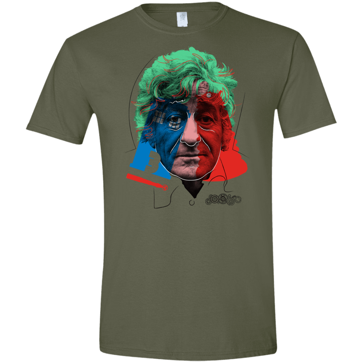 T-Shirts Military Green / S Doctor Warwhol 3 Men's Semi-Fitted Softstyle