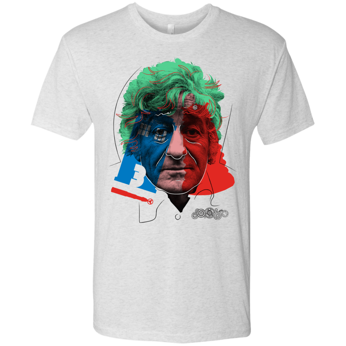 T-Shirts Heather White / S Doctor Warwhol 3 Men's Triblend T-Shirt