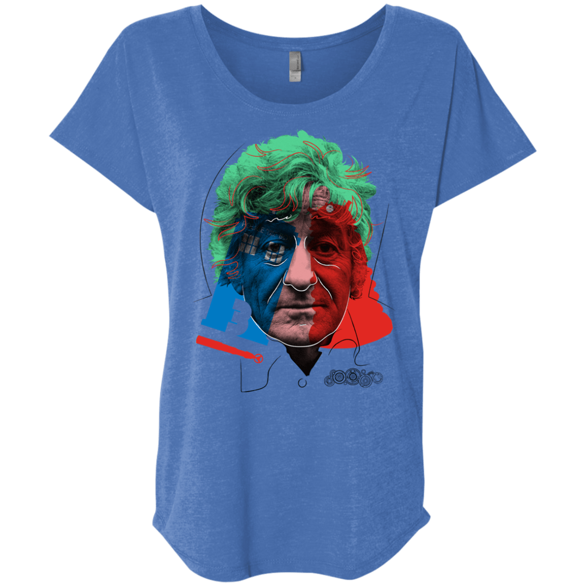 T-Shirts Vintage Royal / X-Small Doctor Warwhol 3 Triblend Dolman Sleeve