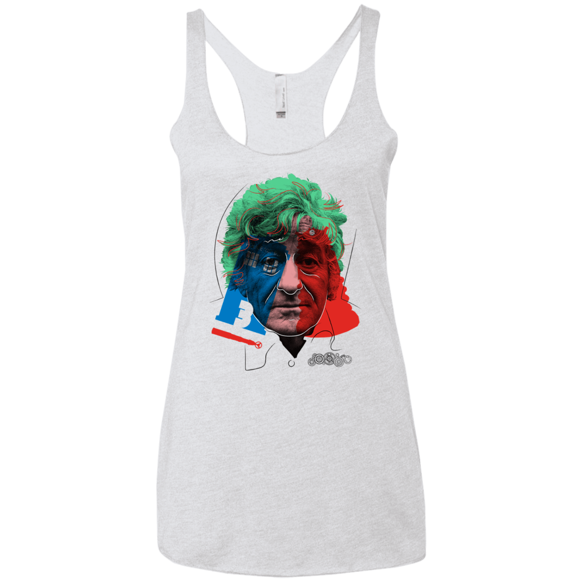 T-Shirts Heather White / X-Small Doctor Warwhol 3 Women's Triblend Racerback Tank