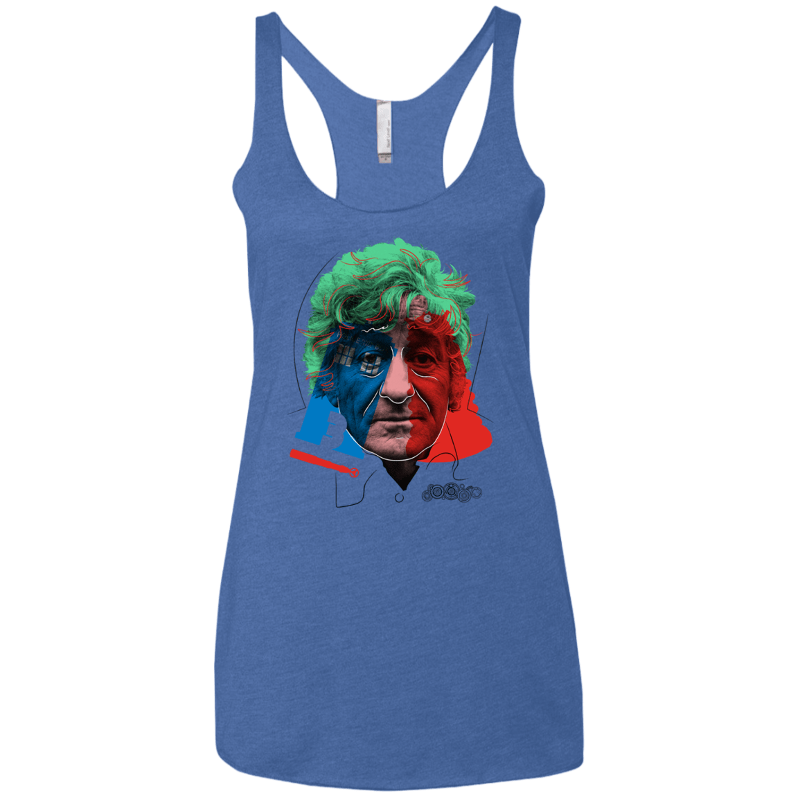 T-Shirts Vintage Royal / X-Small Doctor Warwhol 3 Women's Triblend Racerback Tank