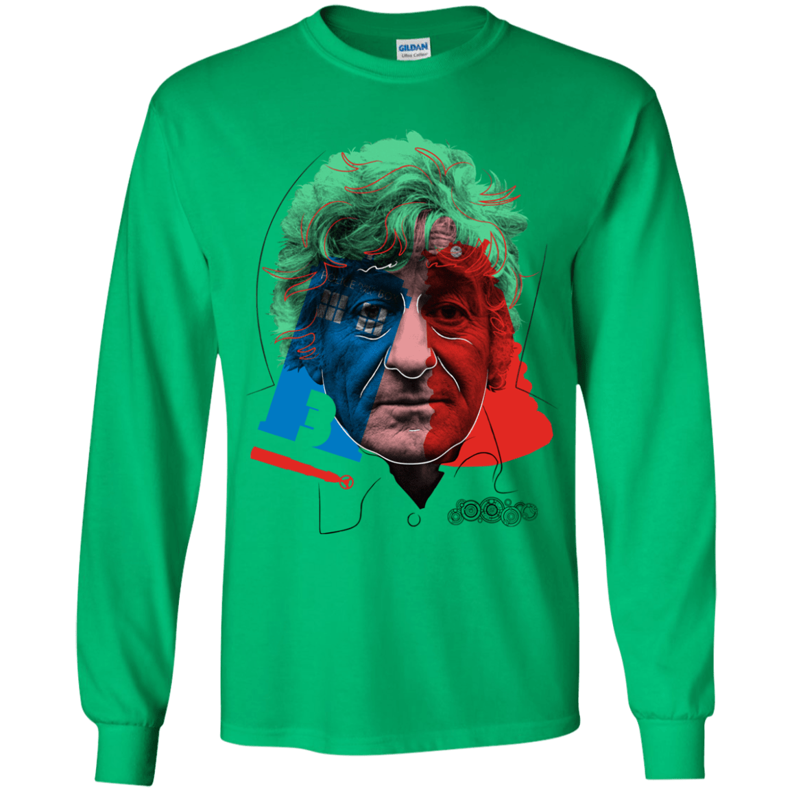 T-Shirts Irish Green / YS Doctor Warwhol 3 Youth Long Sleeve T-Shirt