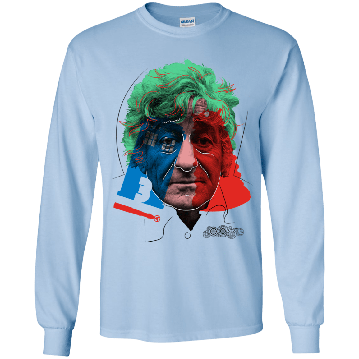 T-Shirts Light Blue / YS Doctor Warwhol 3 Youth Long Sleeve T-Shirt