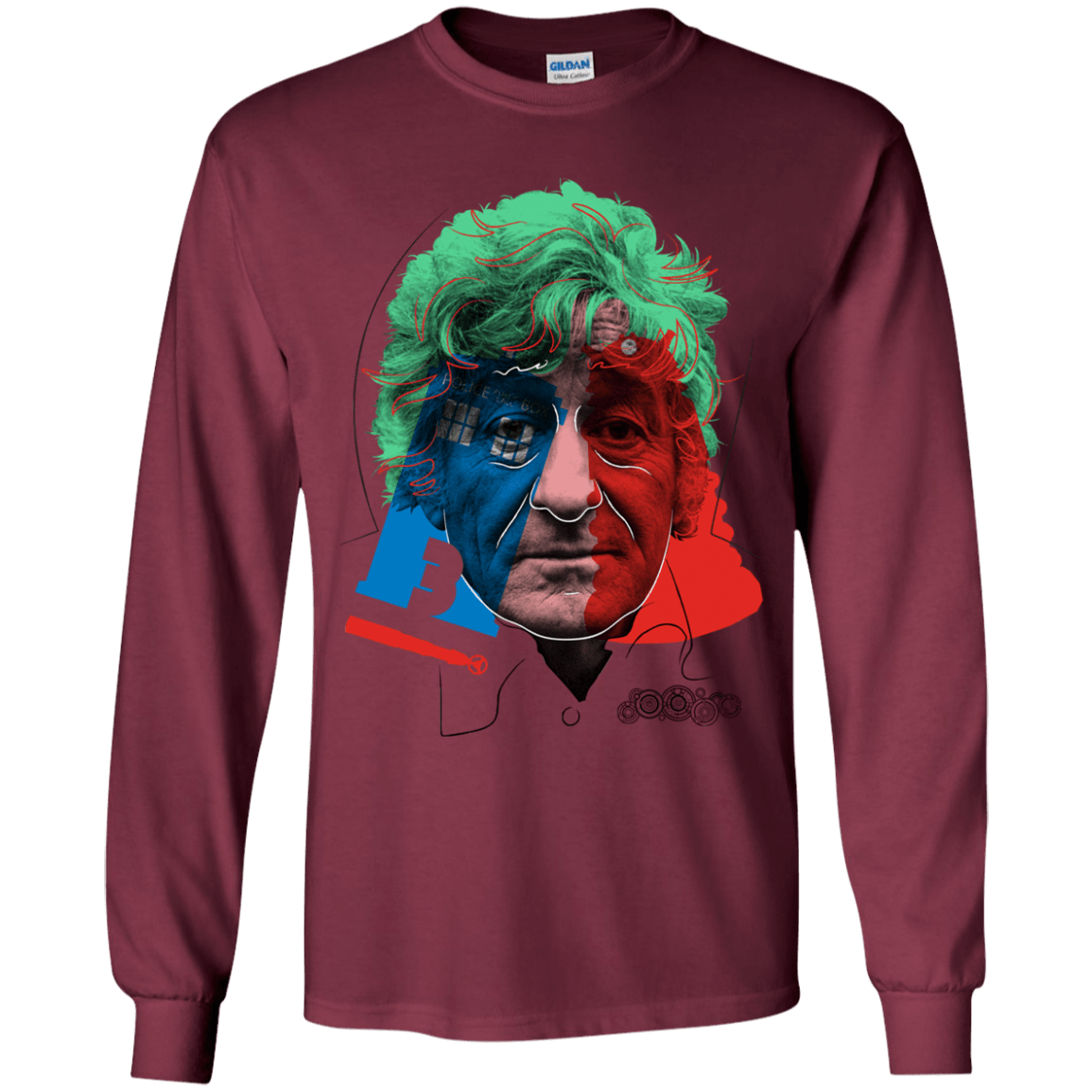 T-Shirts Maroon / YS Doctor Warwhol 3 Youth Long Sleeve T-Shirt