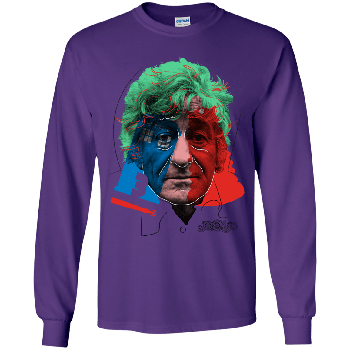 T-Shirts Purple / YS Doctor Warwhol 3 Youth Long Sleeve T-Shirt