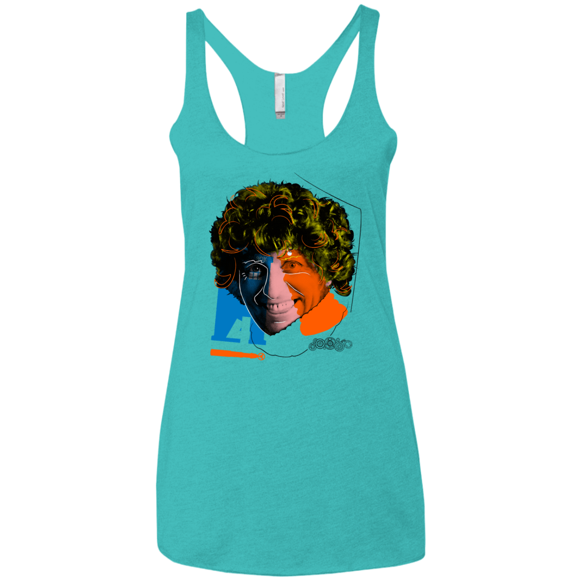 T-Shirts Tahiti Blue / X-Small Doctor Warwhol 4 Women's Triblend Racerback Tank