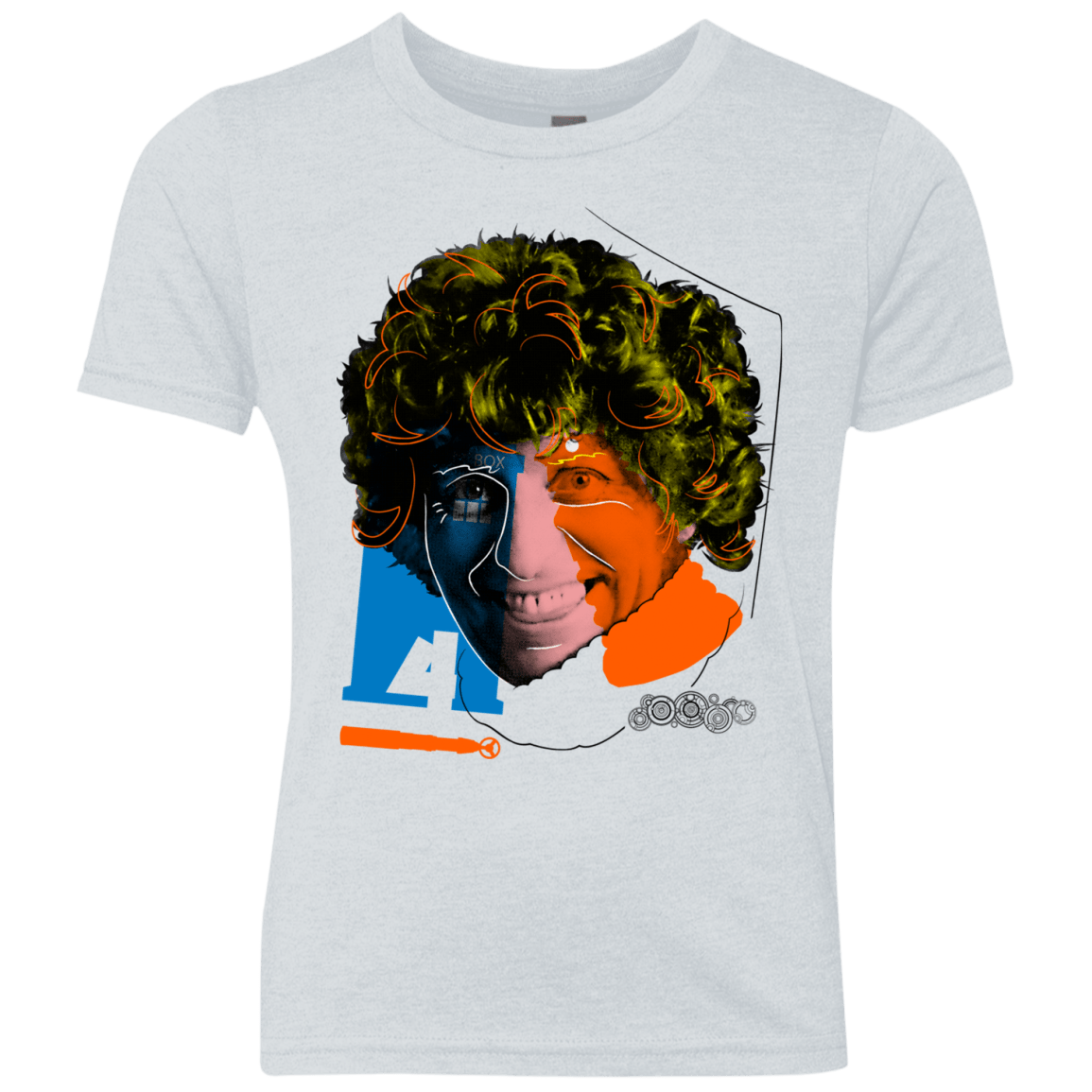 T-Shirts Heather White / YXS Doctor Warwhol 4 Youth Triblend T-Shirt
