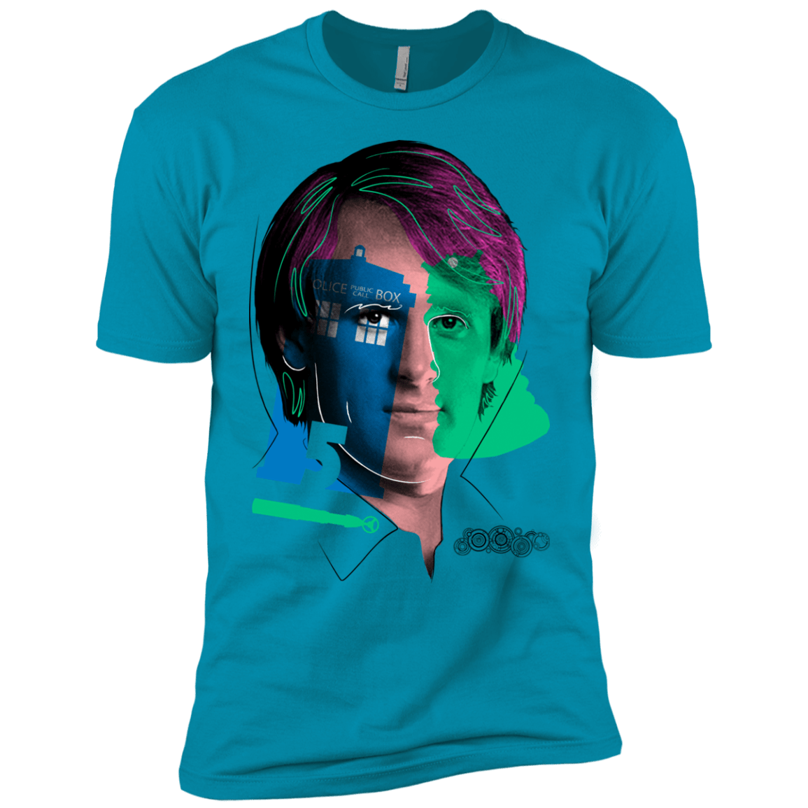 T-Shirts Turquoise / YXS Doctor Warwhol 5 Boys Premium T-Shirt