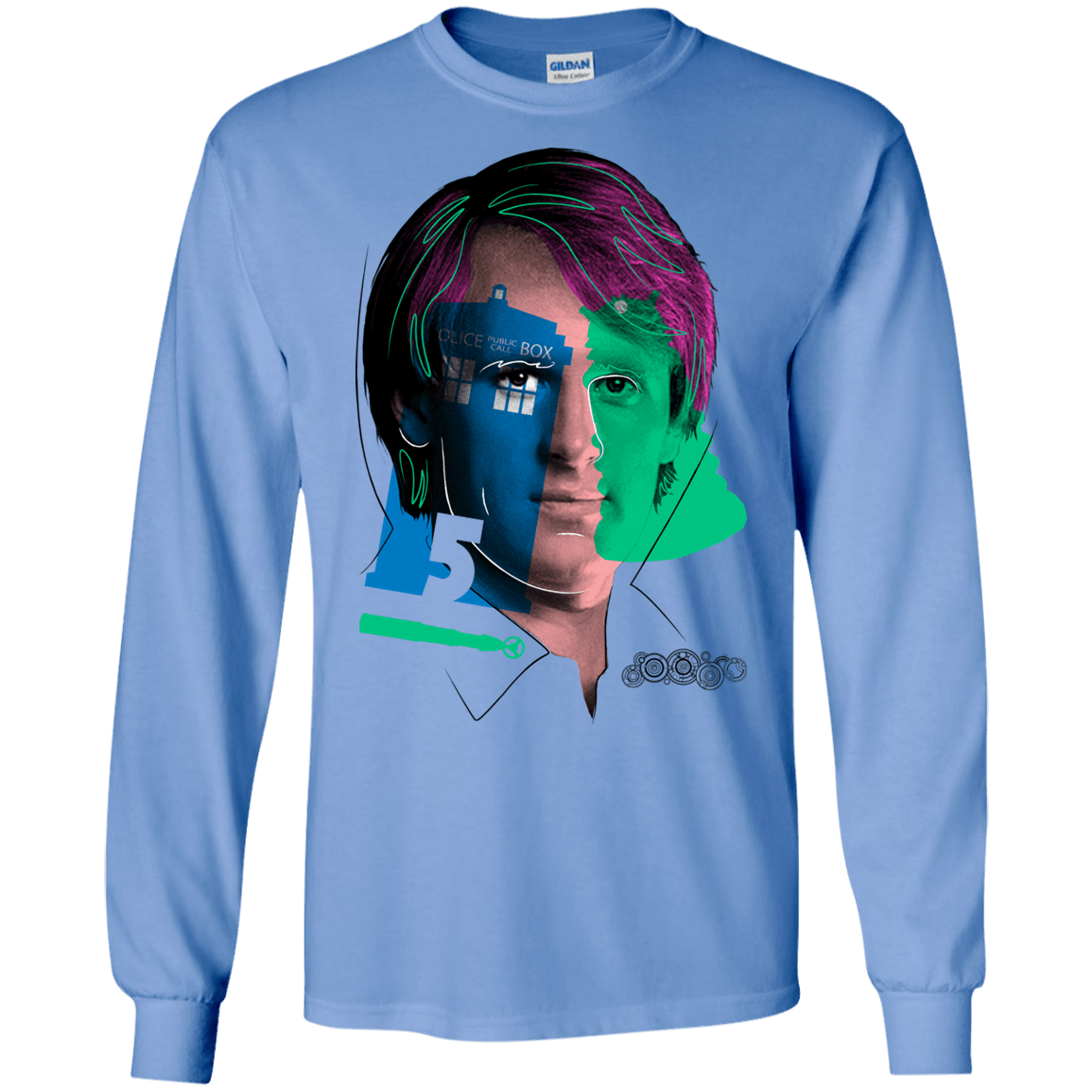 T-Shirts Carolina Blue / S Doctor Warwhol 5 Men's Long Sleeve T-Shirt