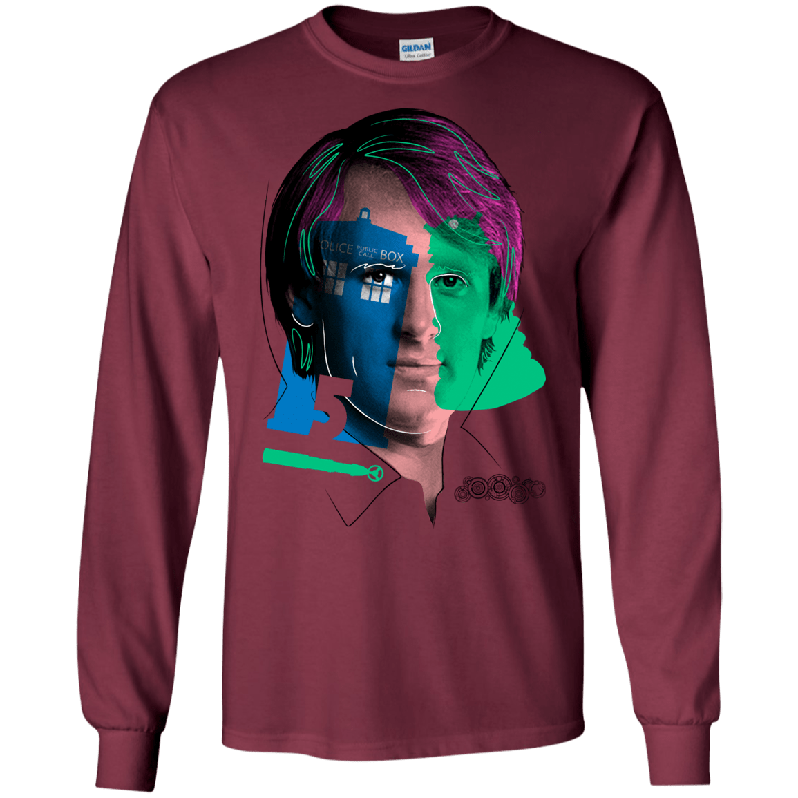 T-Shirts Maroon / S Doctor Warwhol 5 Men's Long Sleeve T-Shirt