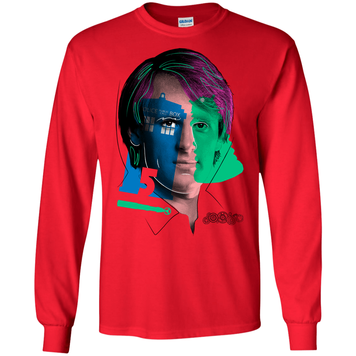 T-Shirts Red / S Doctor Warwhol 5 Men's Long Sleeve T-Shirt