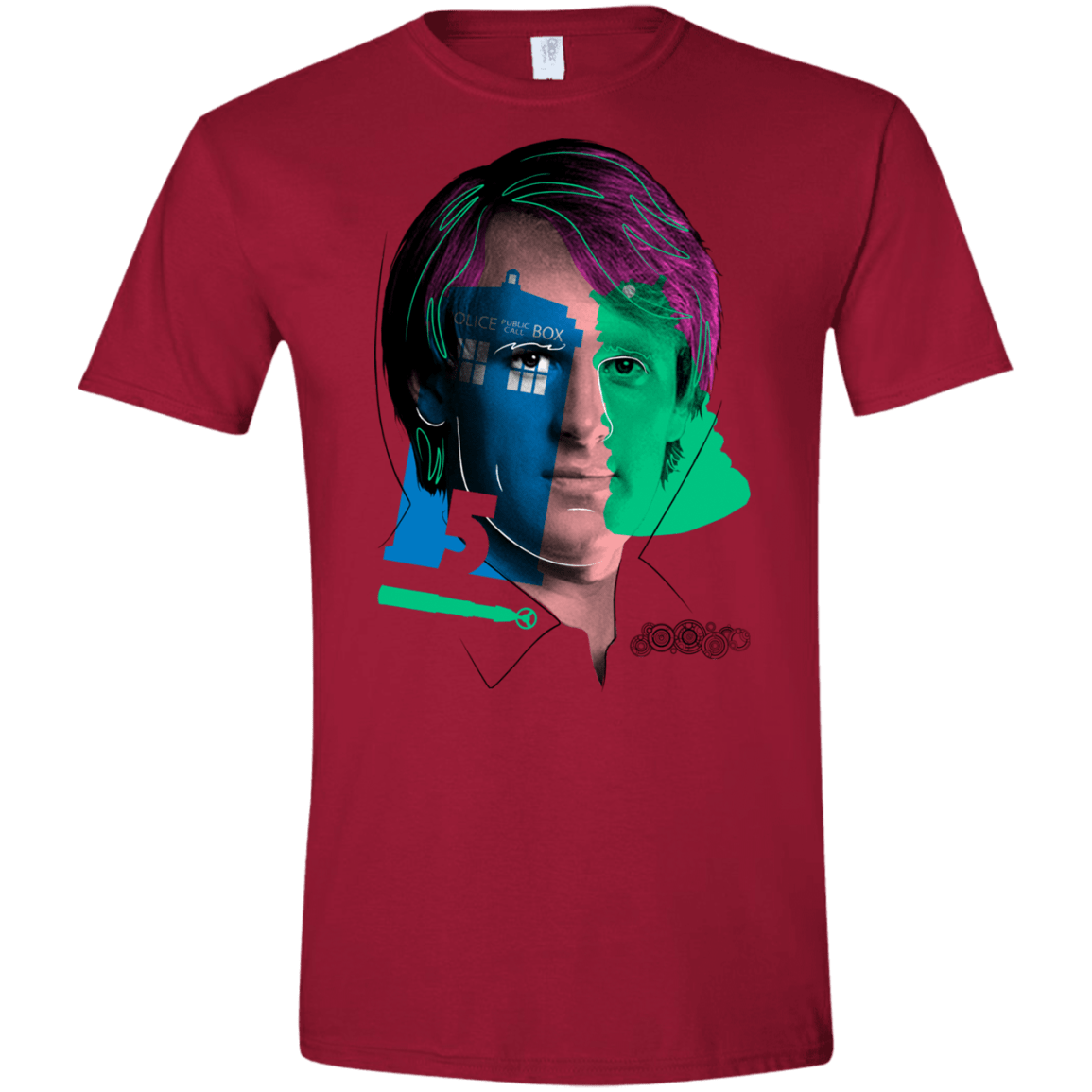 T-Shirts Cardinal Red / S Doctor Warwhol 5 Men's Semi-Fitted Softstyle