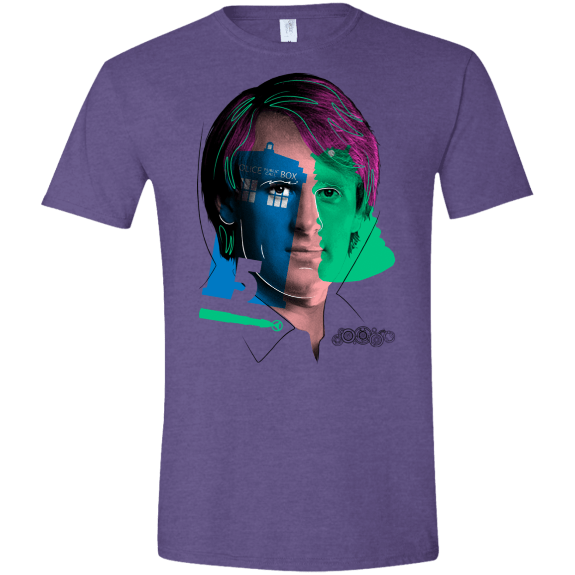 T-Shirts Heather Purple / S Doctor Warwhol 5 Men's Semi-Fitted Softstyle