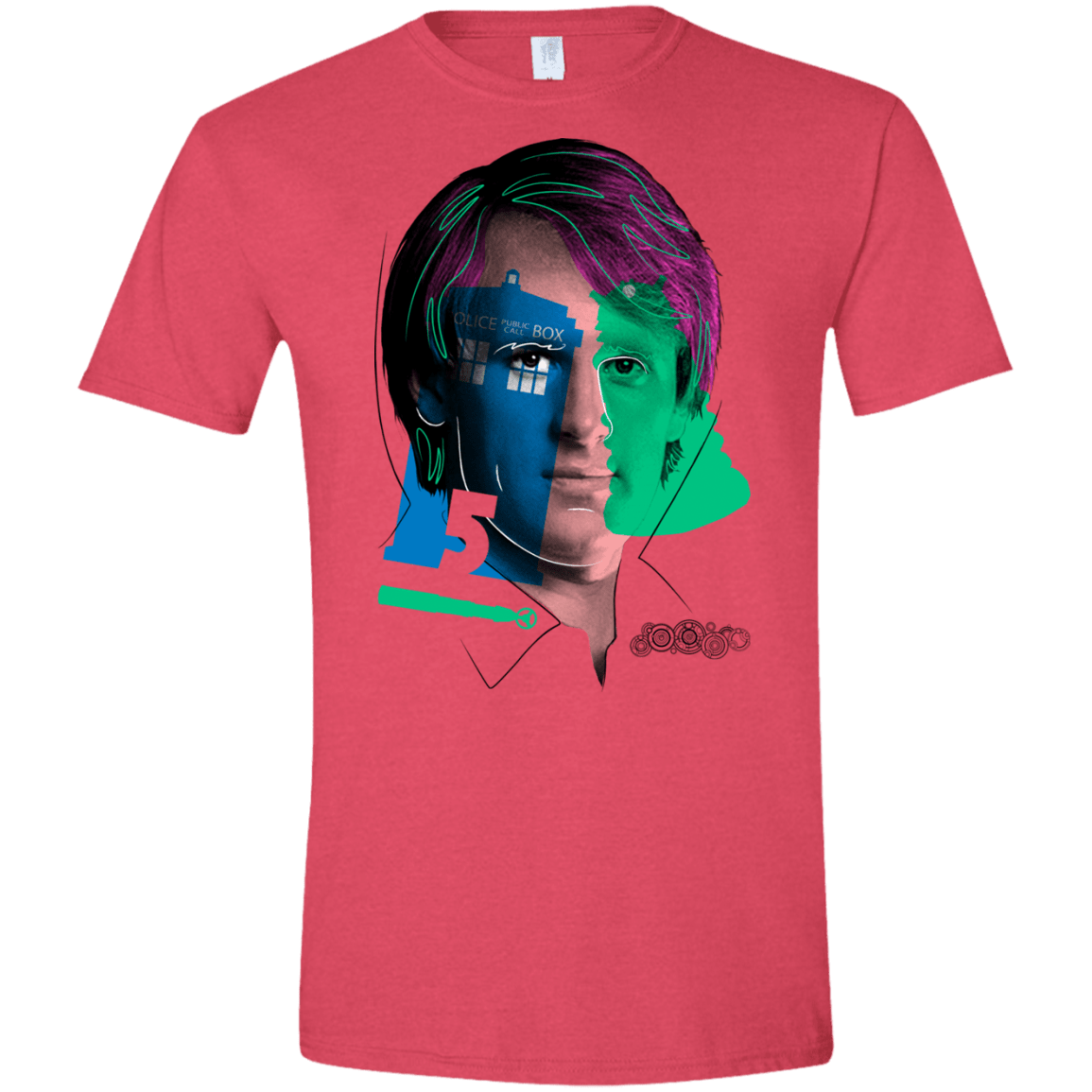 T-Shirts Heather Red / S Doctor Warwhol 5 Men's Semi-Fitted Softstyle