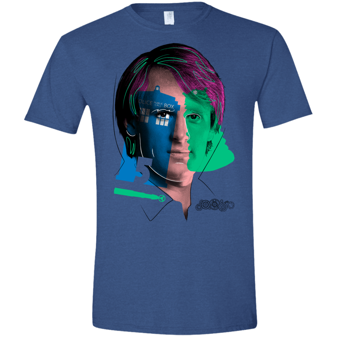 T-Shirts Heather Royal / X-Small Doctor Warwhol 5 Men's Semi-Fitted Softstyle