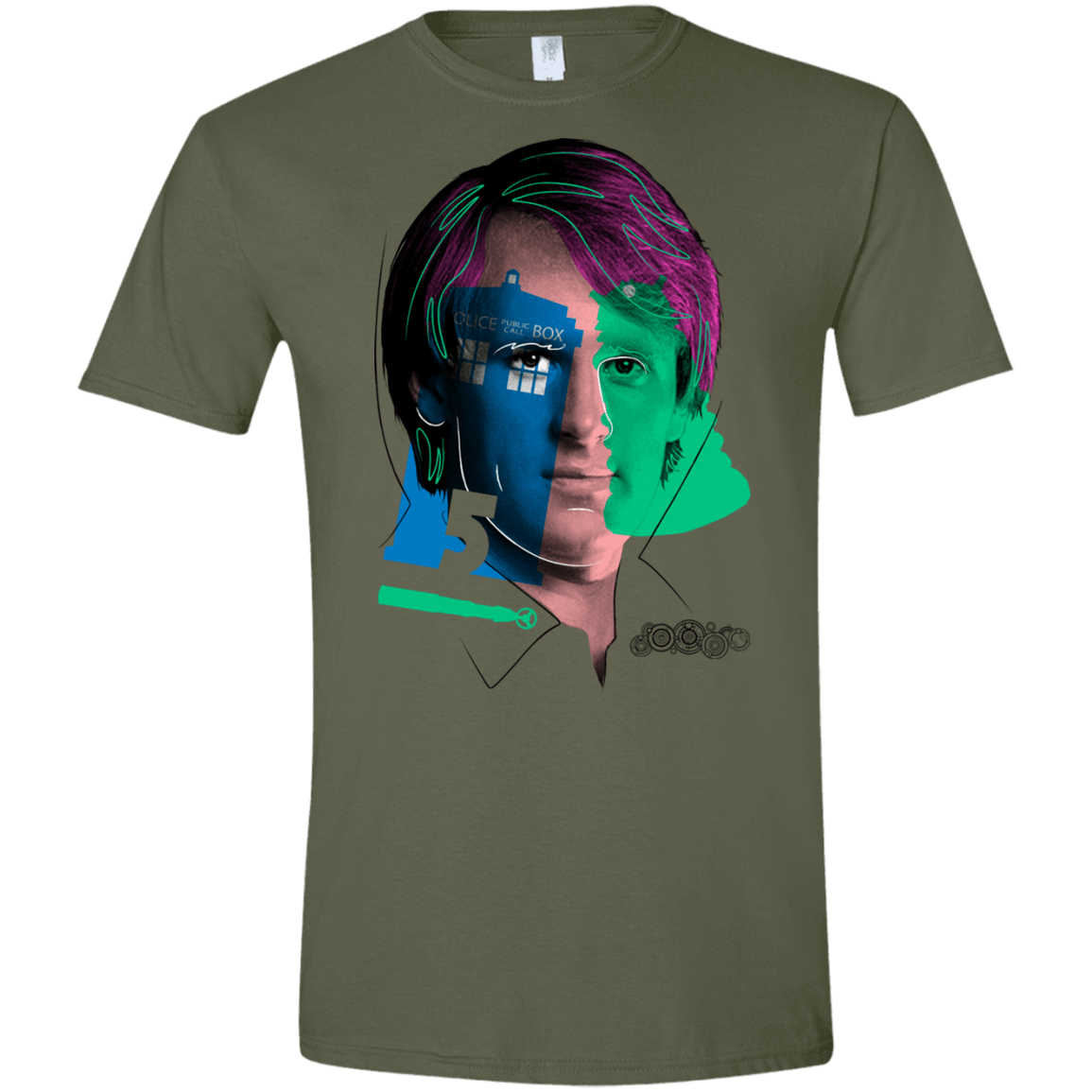T-Shirts Military Green / S Doctor Warwhol 5 Men's Semi-Fitted Softstyle