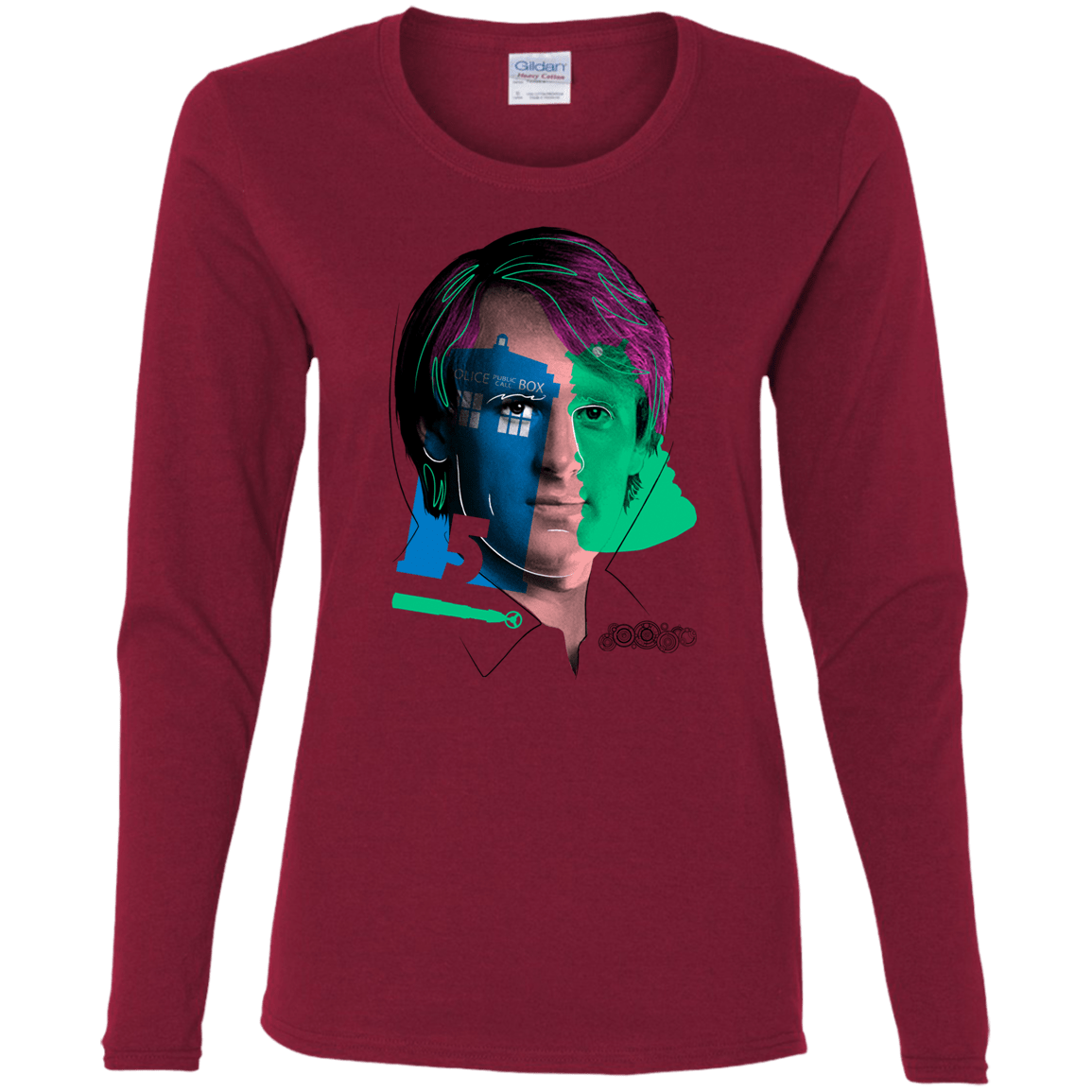 T-Shirts Cardinal / S Doctor Warwhol 5 Women's Long Sleeve T-Shirt