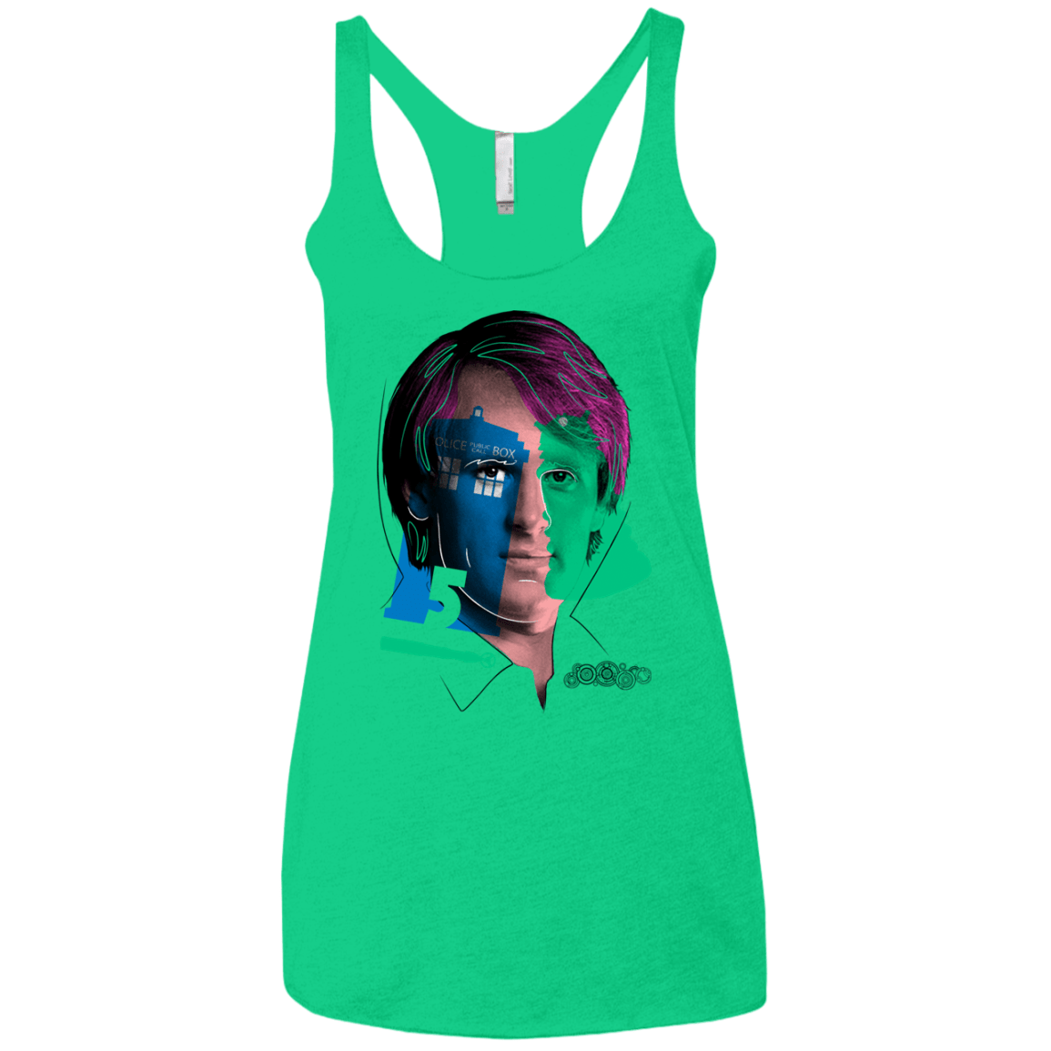 T-Shirts Envy / X-Small Doctor Warwhol 5 Women's Triblend Racerback Tank