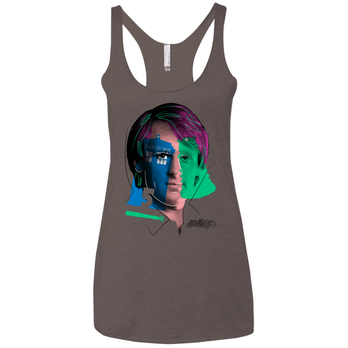 T-Shirts Macchiato / X-Small Doctor Warwhol 5 Women's Triblend Racerback Tank