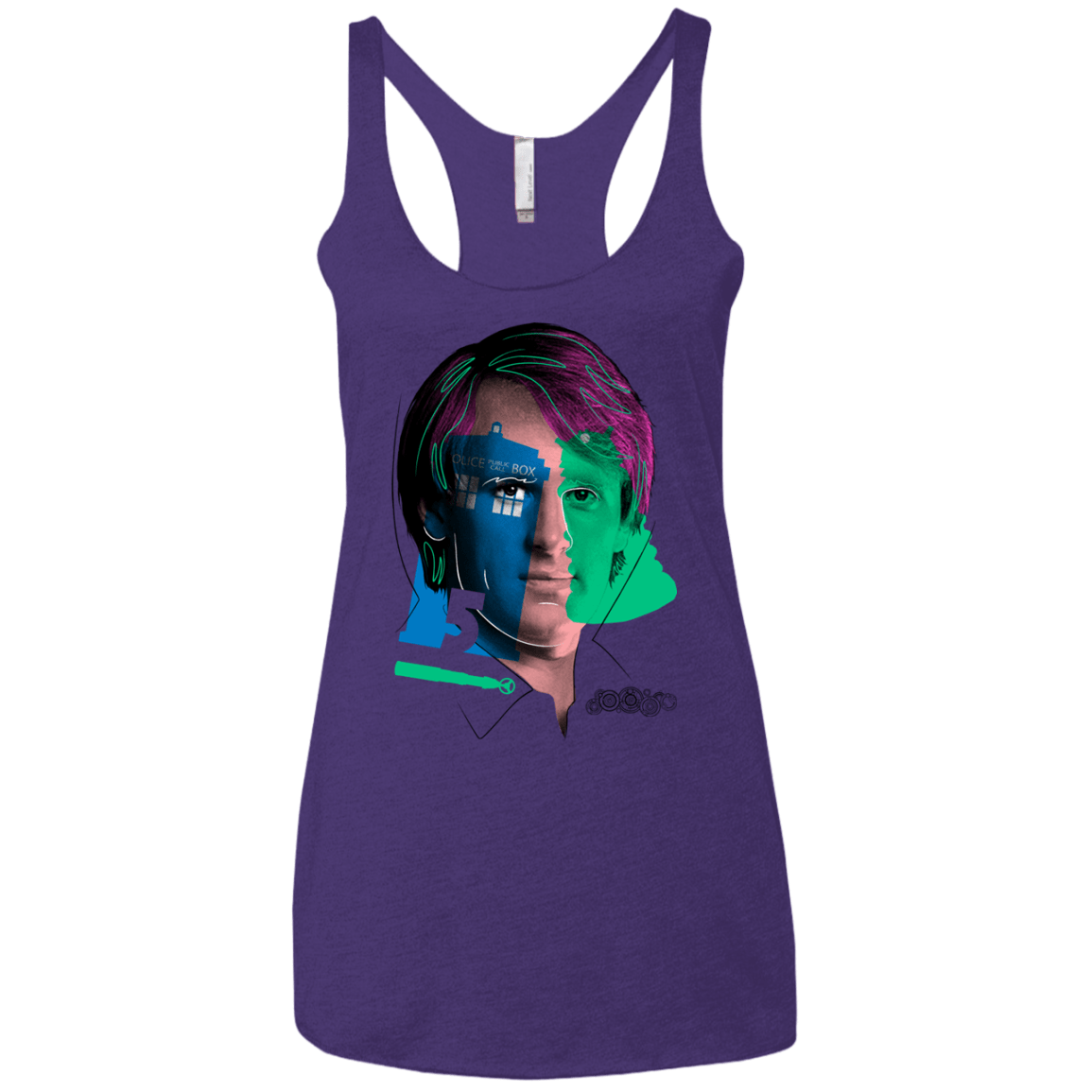 T-Shirts Purple Rush / X-Small Doctor Warwhol 5 Women's Triblend Racerback Tank