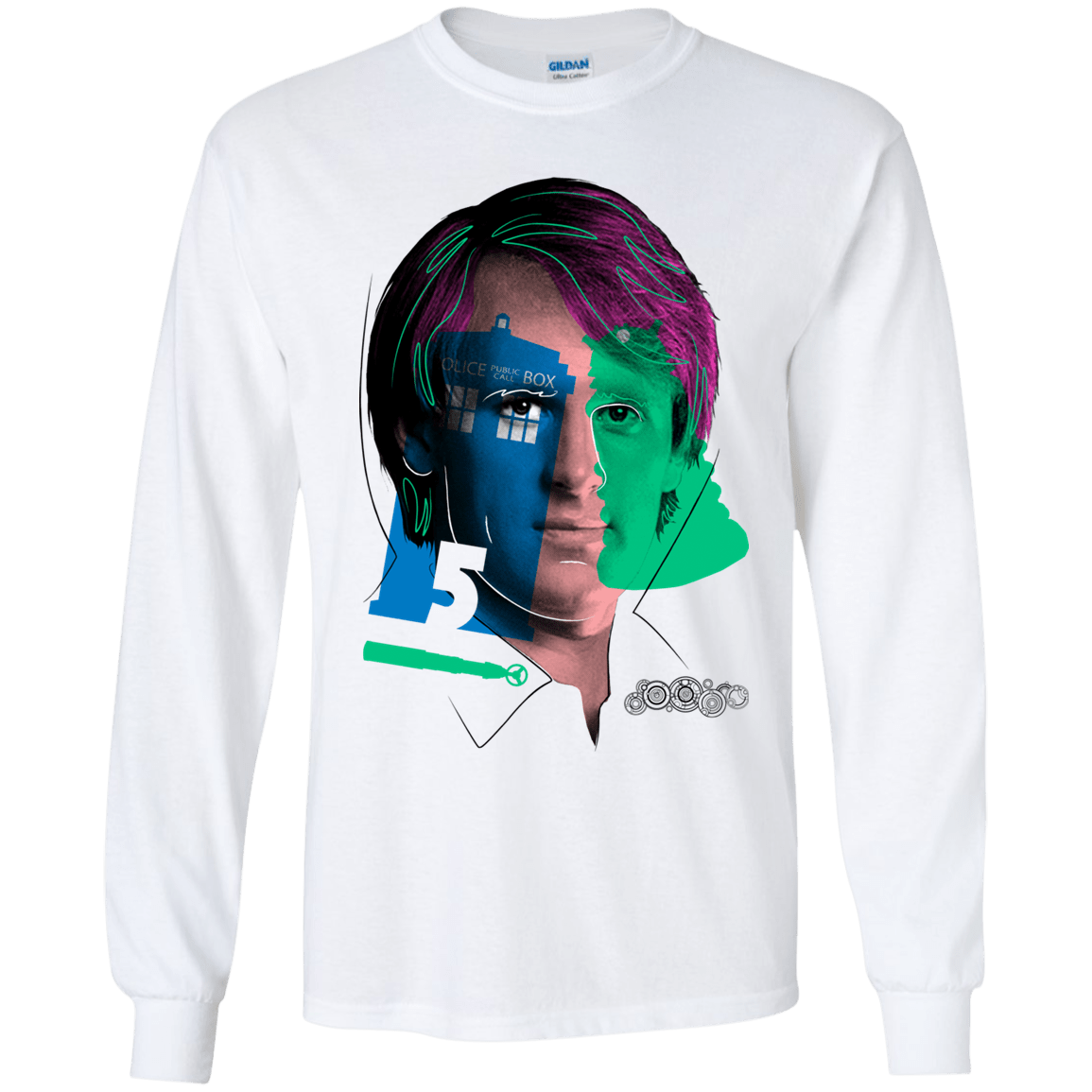T-Shirts White / YS Doctor Warwhol 5 Youth Long Sleeve T-Shirt