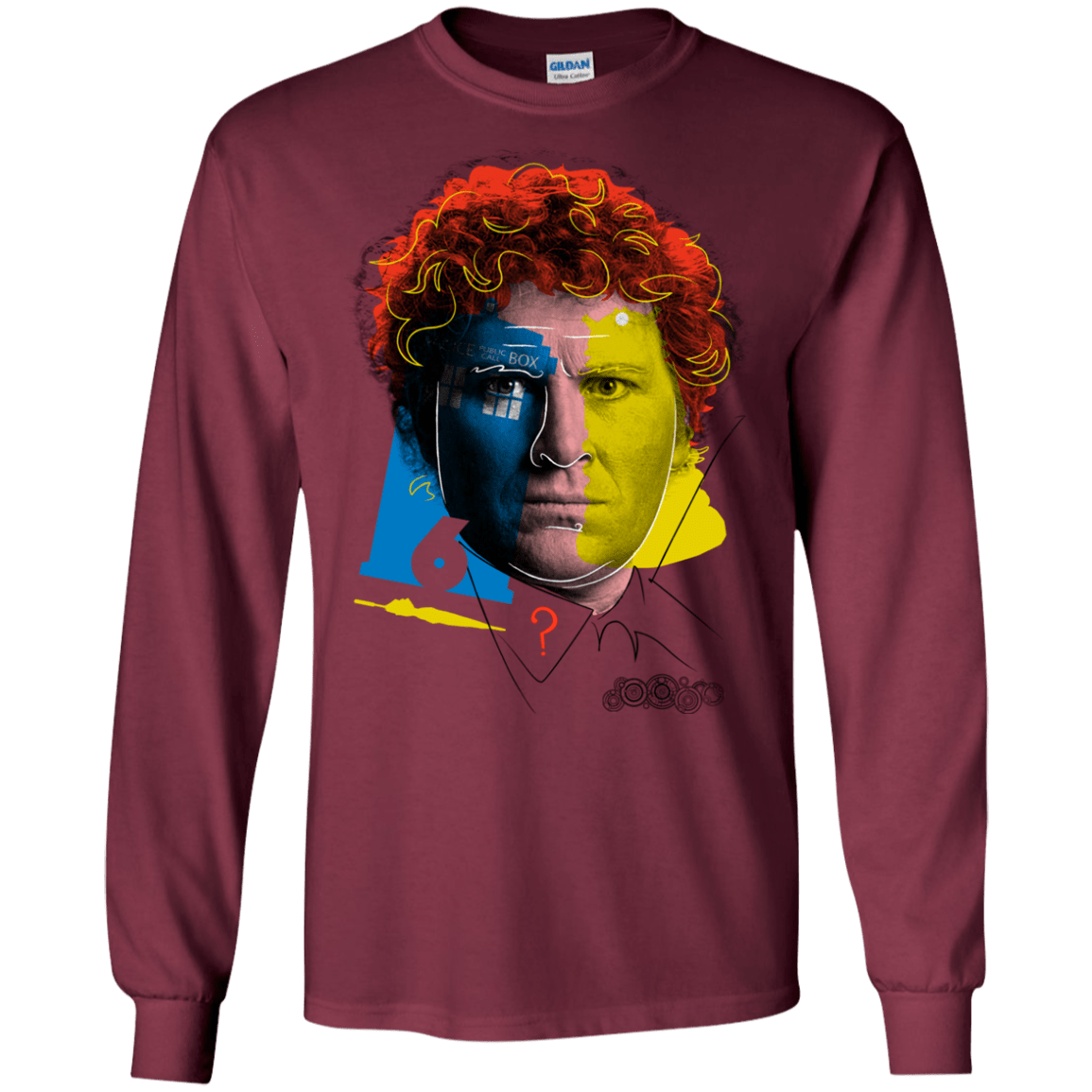 T-Shirts Maroon / S Doctor Warwhol 6 Men's Long Sleeve T-Shirt