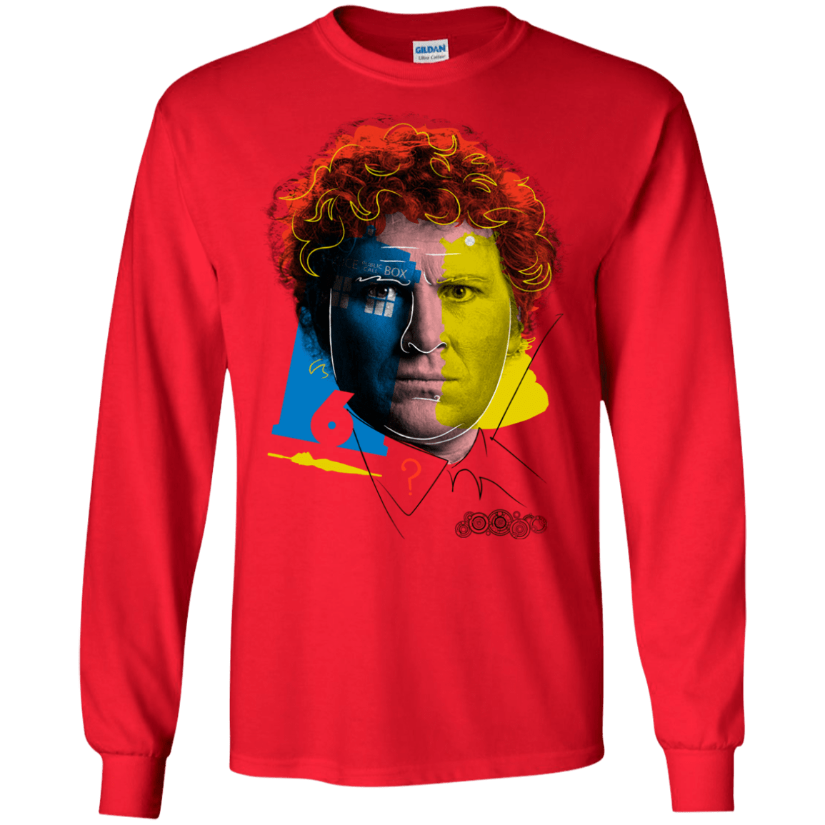 T-Shirts Red / S Doctor Warwhol 6 Men's Long Sleeve T-Shirt