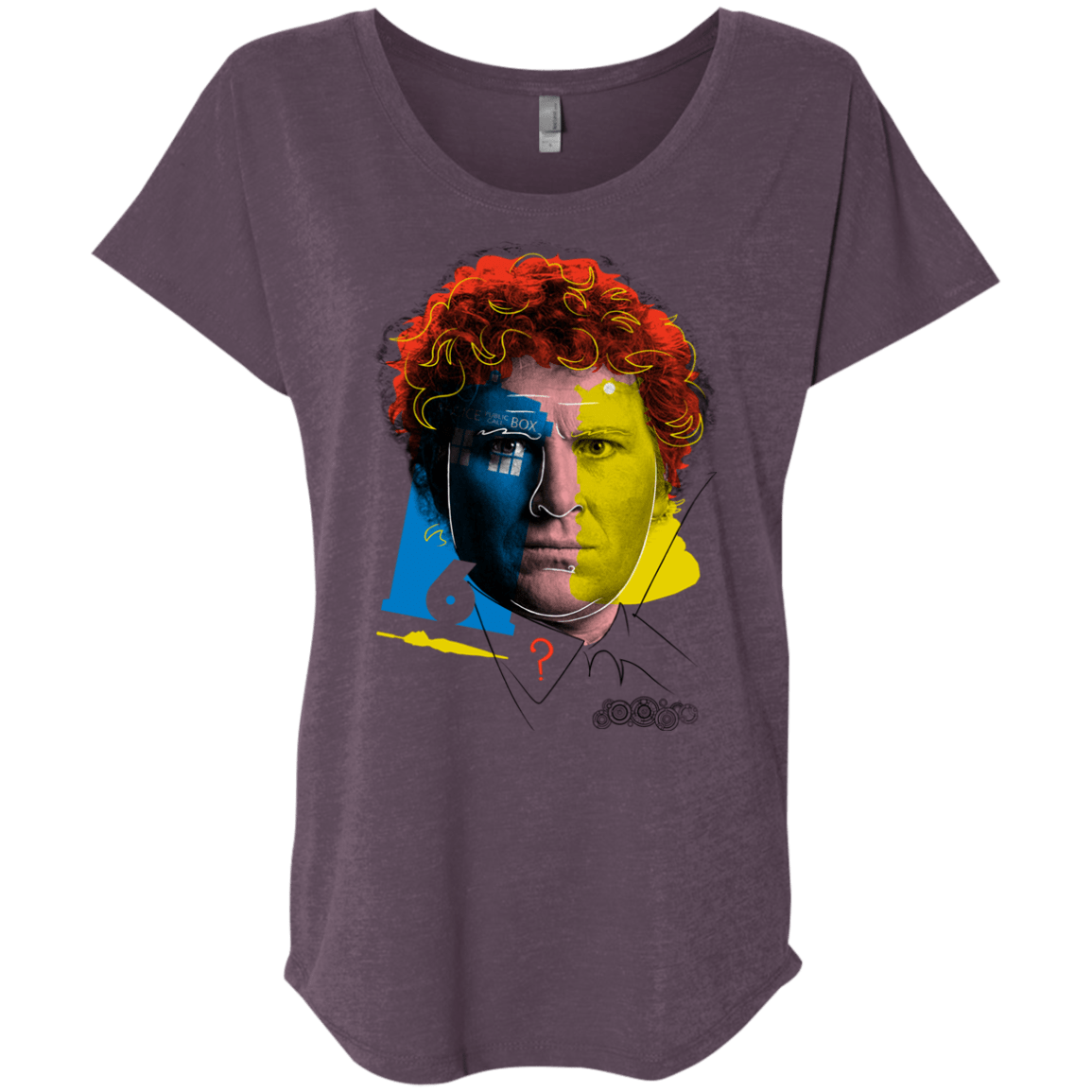T-Shirts Vintage Purple / X-Small Doctor Warwhol 6 Triblend Dolman Sleeve