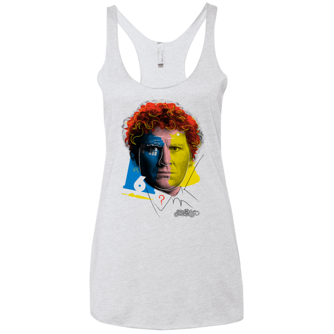 T-Shirts Heather White / X-Small Doctor Warwhol 6 Women's Triblend Racerback Tank