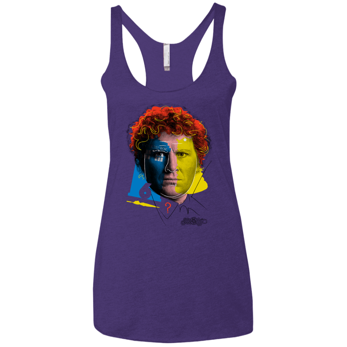 T-Shirts Purple Rush / X-Small Doctor Warwhol 6 Women's Triblend Racerback Tank