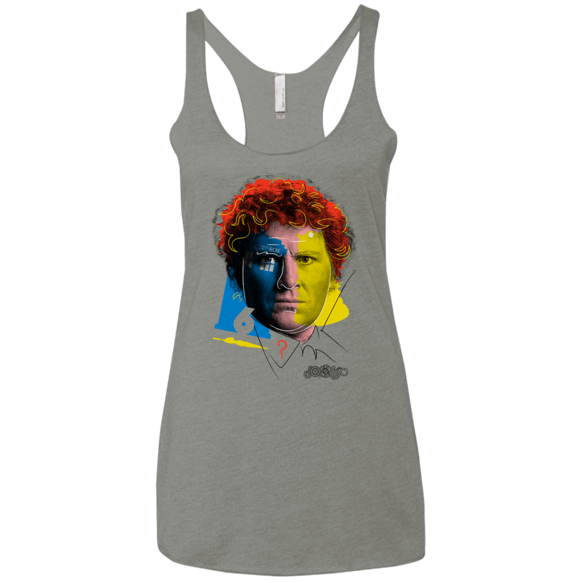 T-Shirts Venetian Grey / X-Small Doctor Warwhol 6 Women's Triblend Racerback Tank