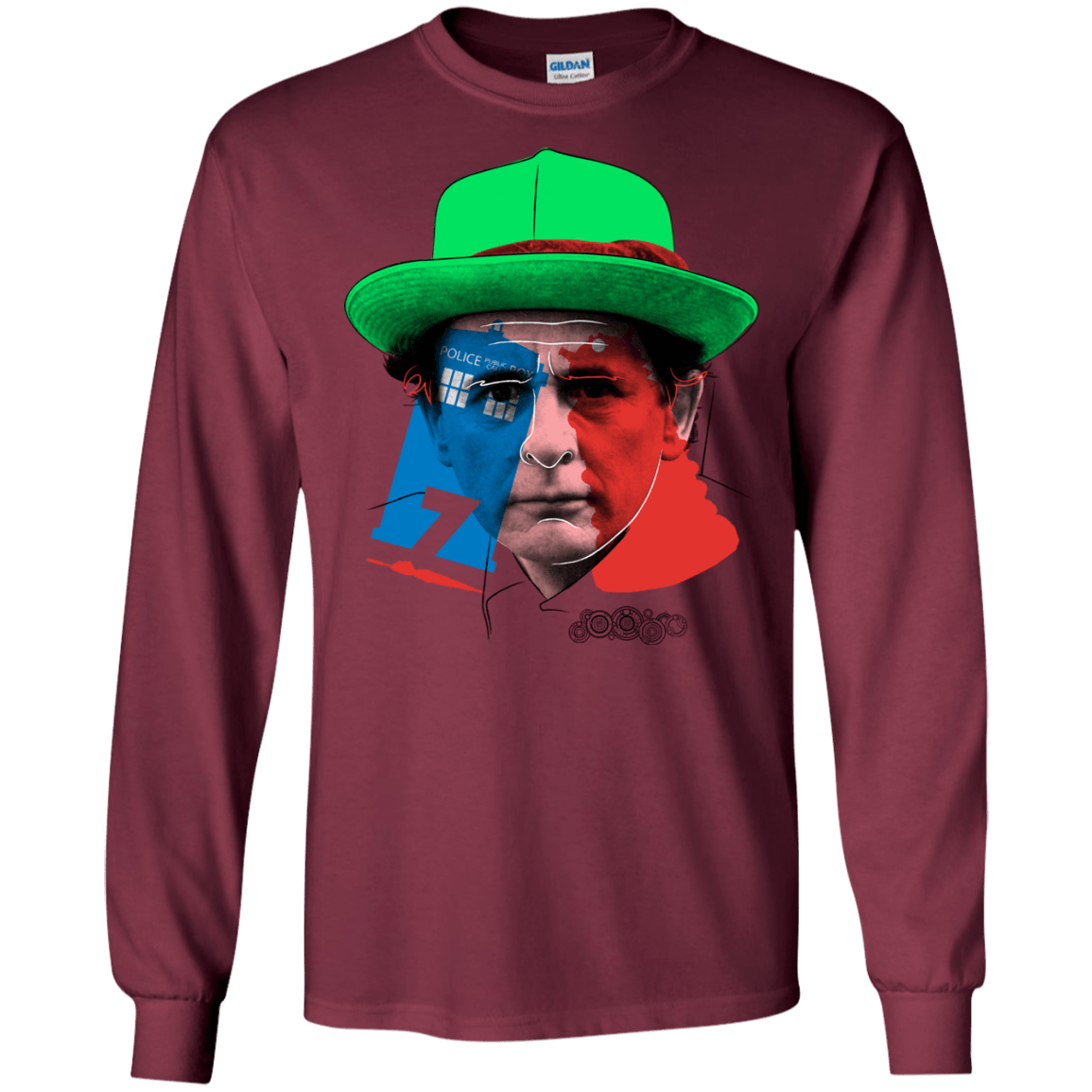 T-Shirts Maroon / S Doctor Warwhol 7 Men's Long Sleeve T-Shirt