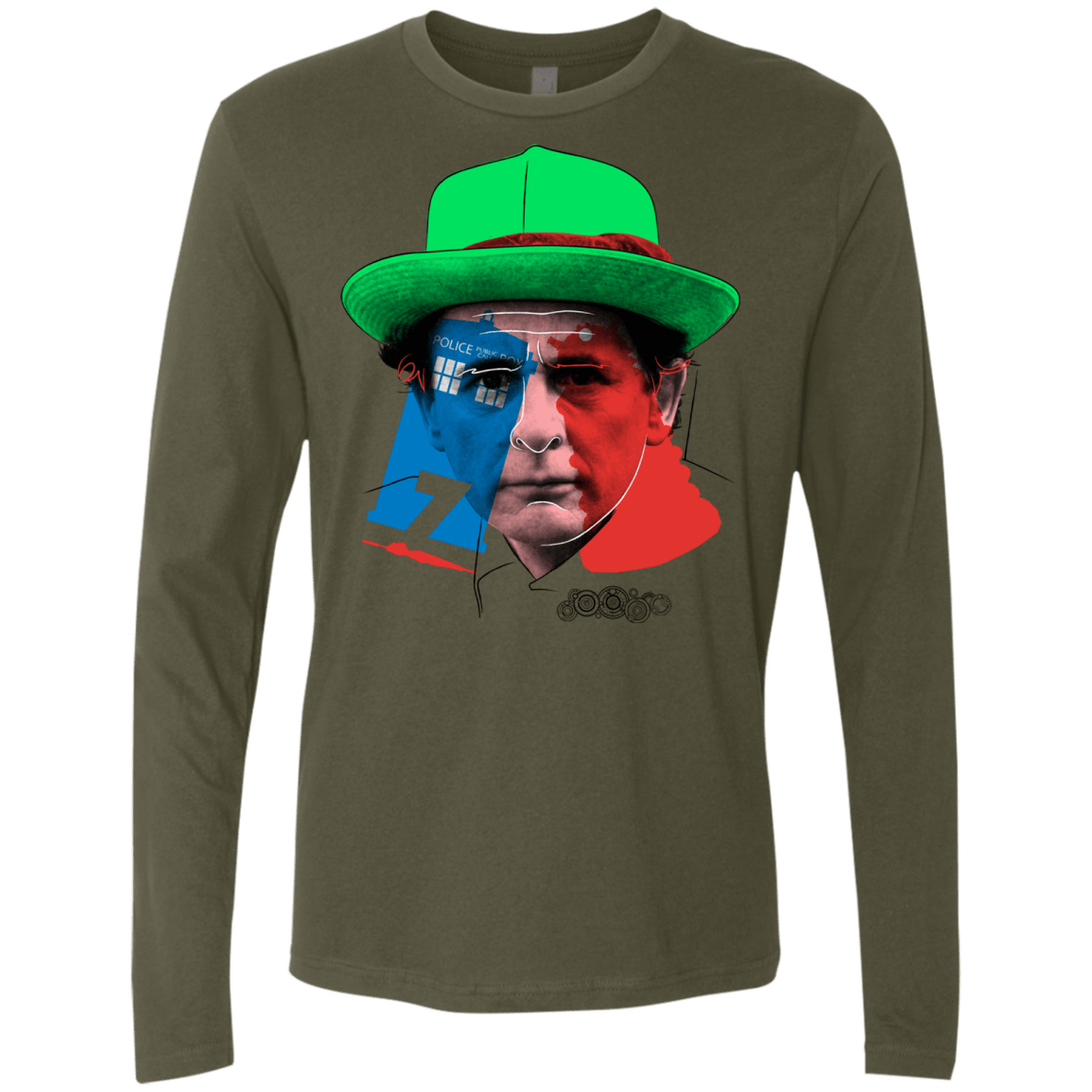 T-Shirts Military Green / S Doctor Warwhol 7 Men's Premium Long Sleeve