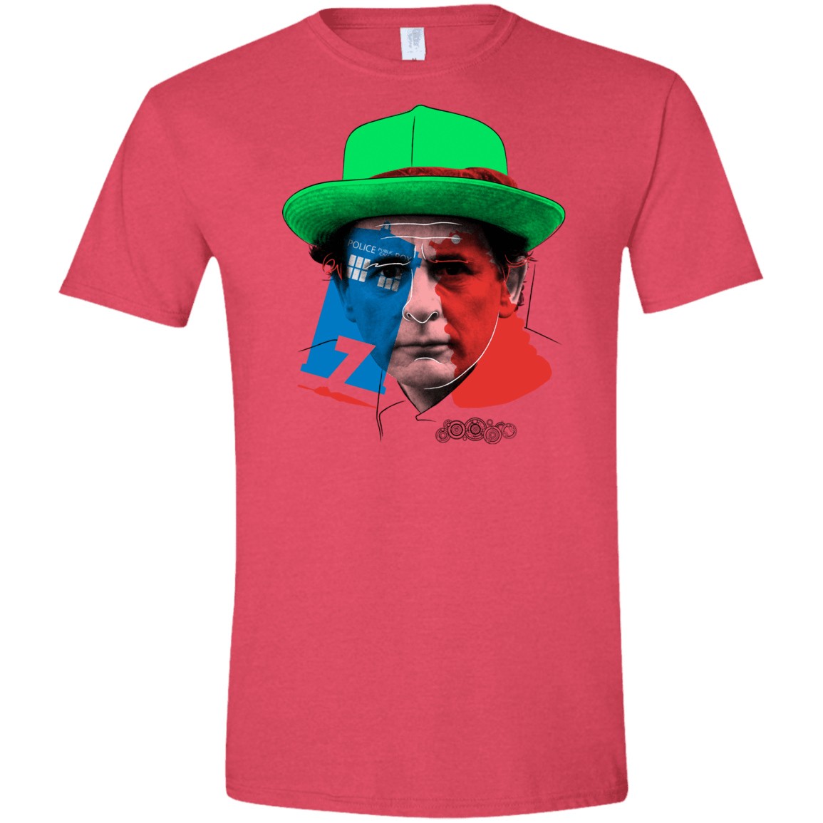 T-Shirts Heather Red / S Doctor Warwhol 7 Men's Semi-Fitted Softstyle