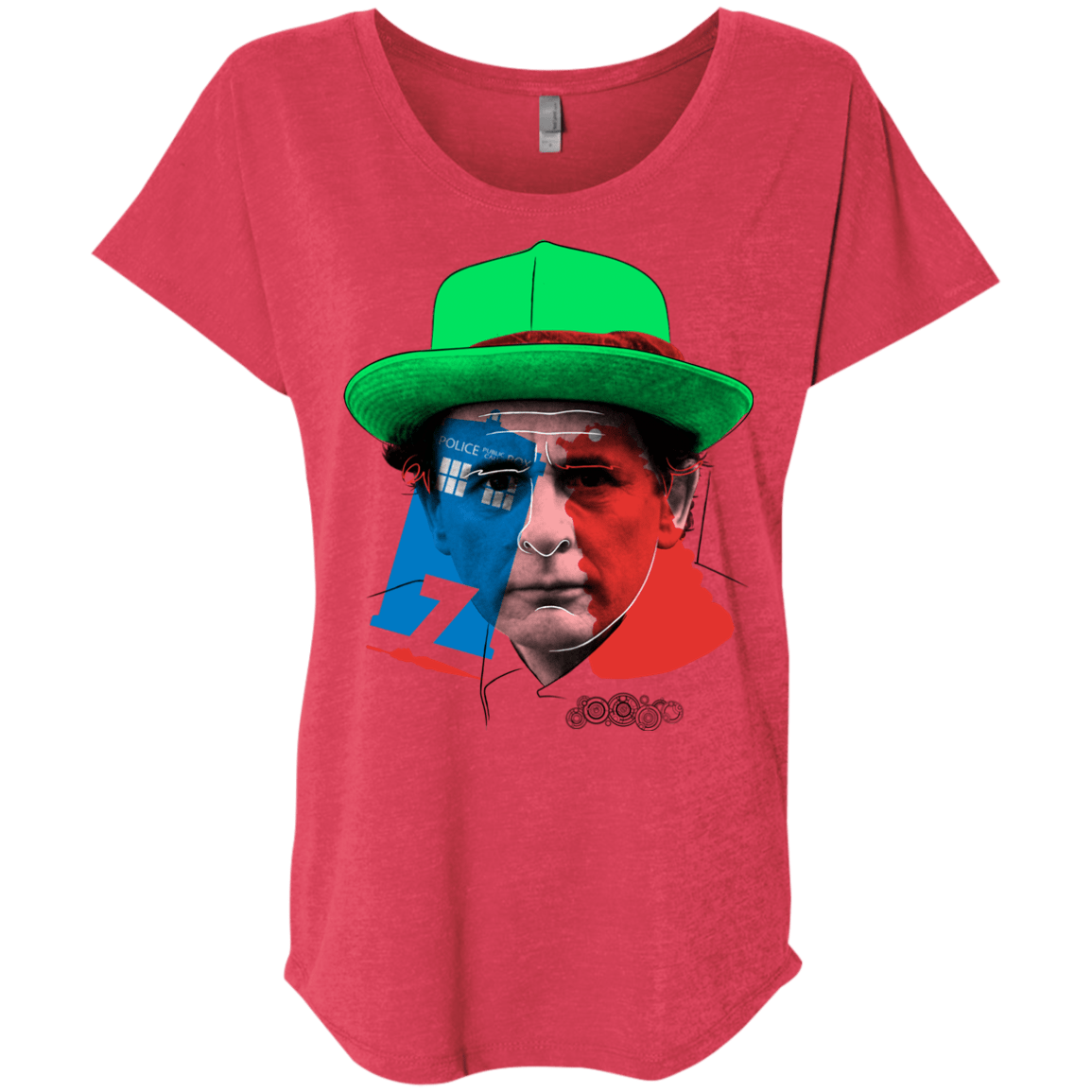 T-Shirts Vintage Red / X-Small Doctor Warwhol 7 Triblend Dolman Sleeve