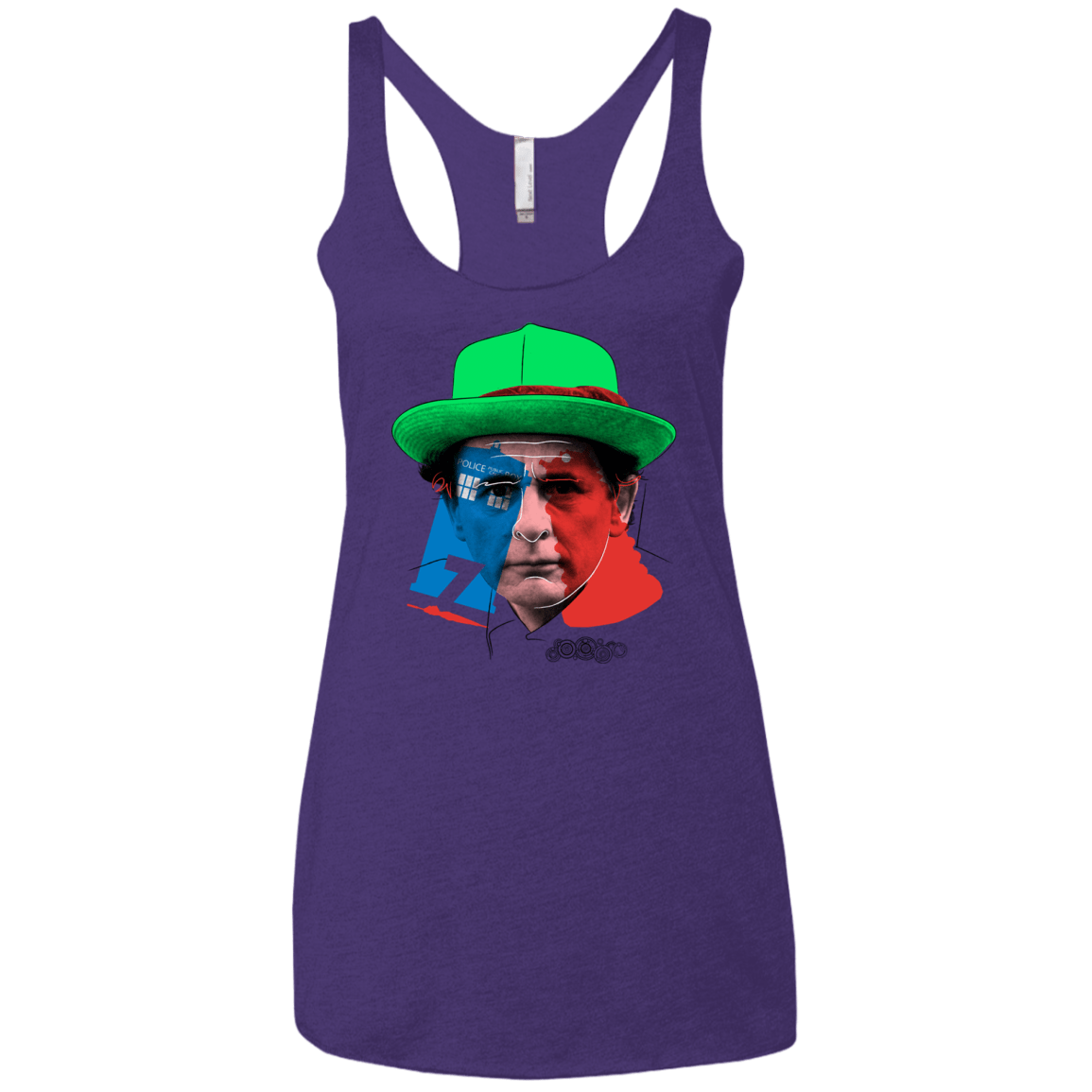 T-Shirts Purple Rush / X-Small Doctor Warwhol 7 Women's Triblend Racerback Tank