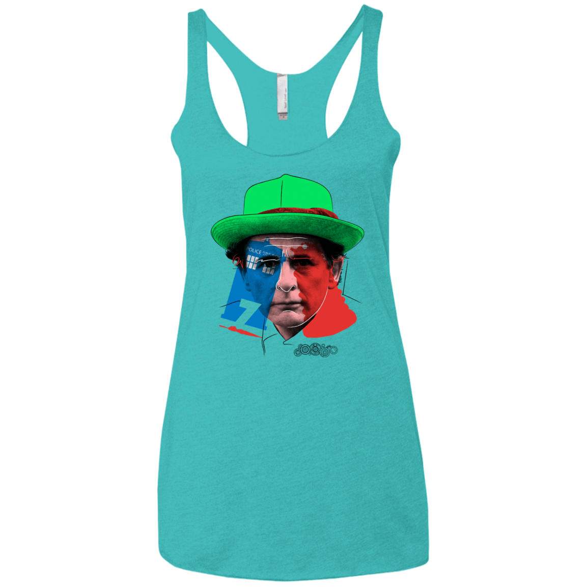T-Shirts Tahiti Blue / X-Small Doctor Warwhol 7 Women's Triblend Racerback Tank