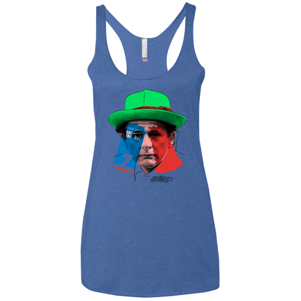 T-Shirts Vintage Royal / X-Small Doctor Warwhol 7 Women's Triblend Racerback Tank