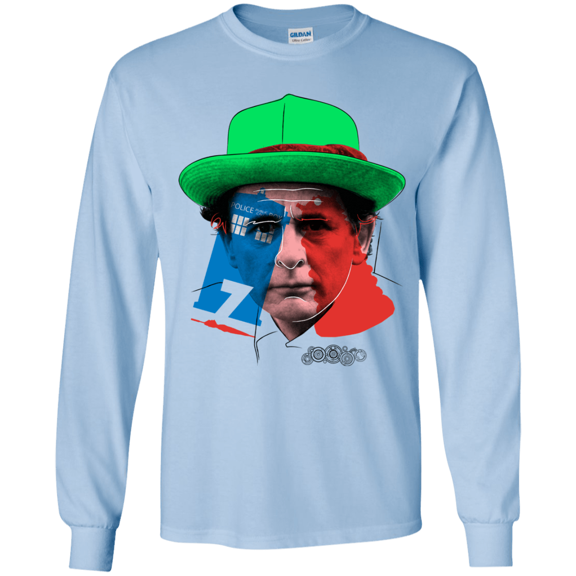 T-Shirts Light Blue / YS Doctor Warwhol 7 Youth Long Sleeve T-Shirt