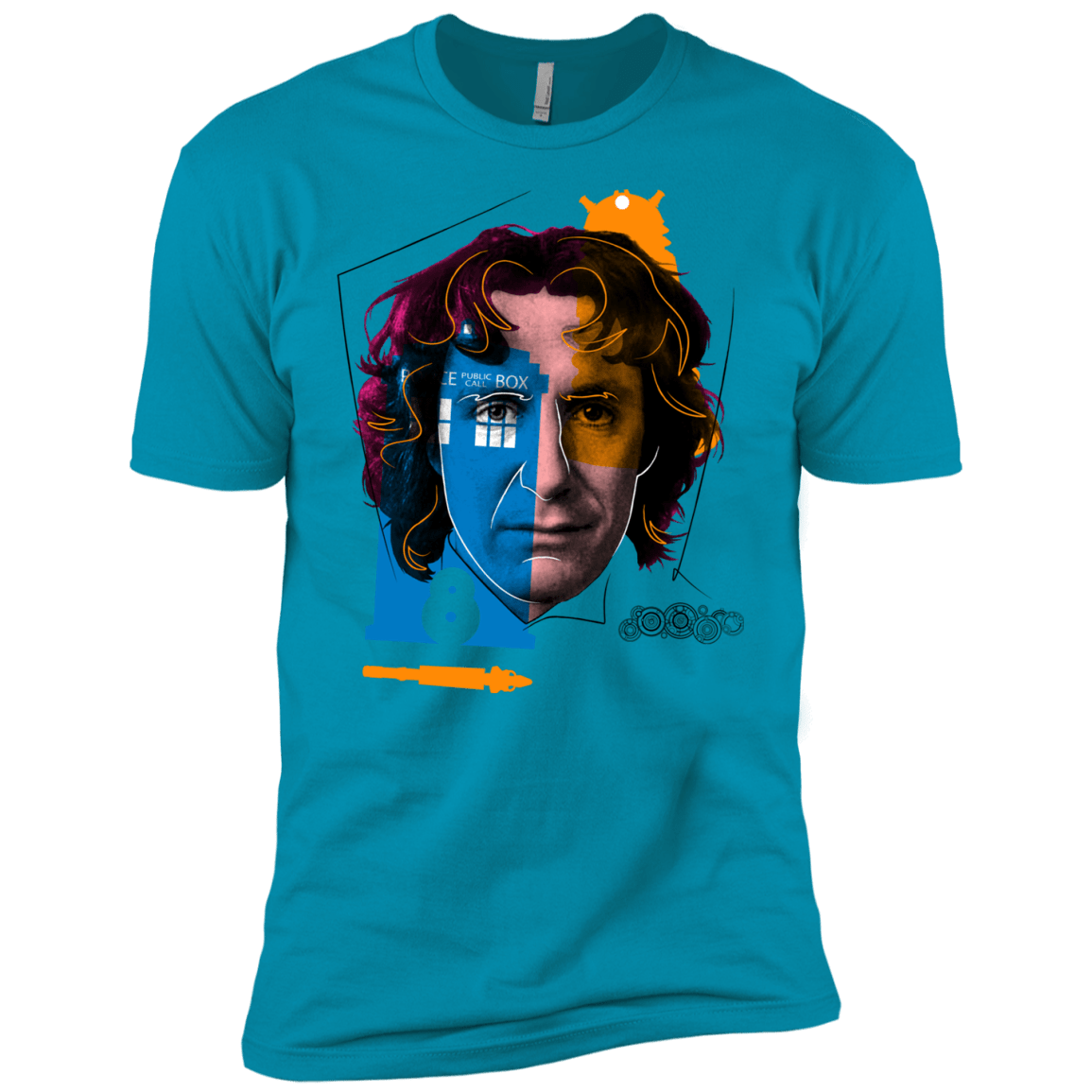 T-Shirts Turquoise / YXS Doctor Warwhol 8 Boys Premium T-Shirt