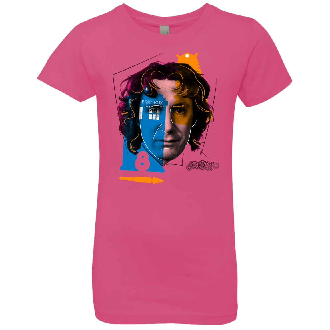T-Shirts Hot Pink / YXS Doctor Warwhol 8 Girls Premium T-Shirt