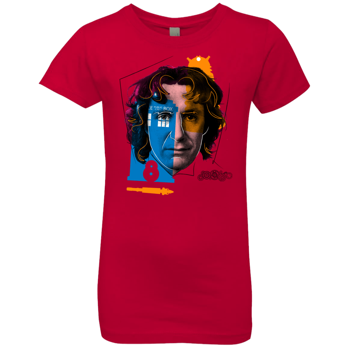 T-Shirts Red / YXS Doctor Warwhol 8 Girls Premium T-Shirt