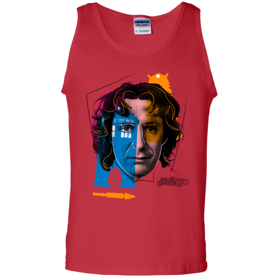 T-Shirts Red / S Doctor Warwhol 8 Men's Tank Top
